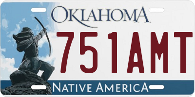 OK license plate 751AMT