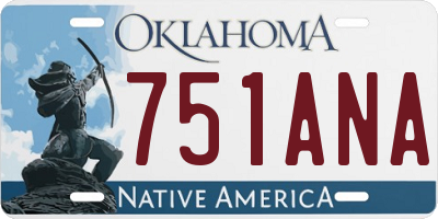 OK license plate 751ANA