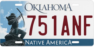 OK license plate 751ANF
