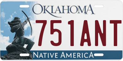 OK license plate 751ANT
