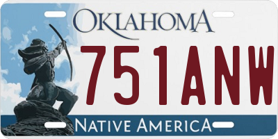 OK license plate 751ANW