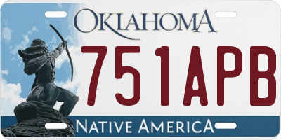 OK license plate 751APB