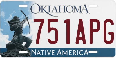 OK license plate 751APG