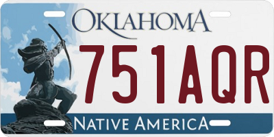OK license plate 751AQR