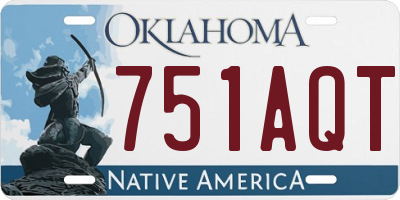 OK license plate 751AQT