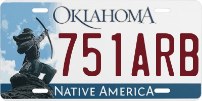 OK license plate 751ARB