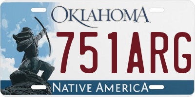 OK license plate 751ARG