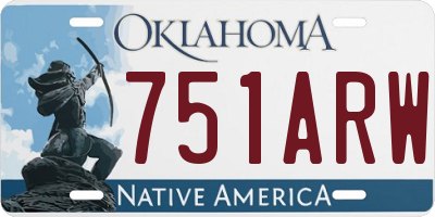 OK license plate 751ARW