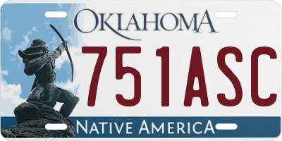 OK license plate 751ASC