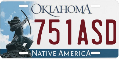 OK license plate 751ASD