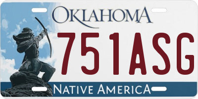 OK license plate 751ASG