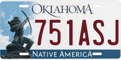 OK license plate 751ASJ
