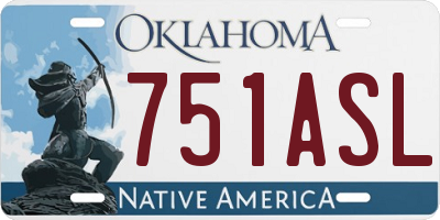 OK license plate 751ASL