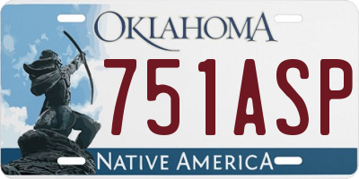 OK license plate 751ASP