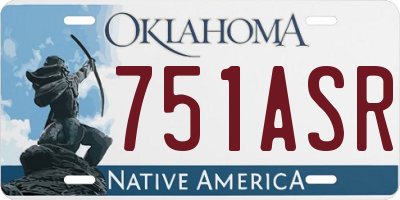 OK license plate 751ASR