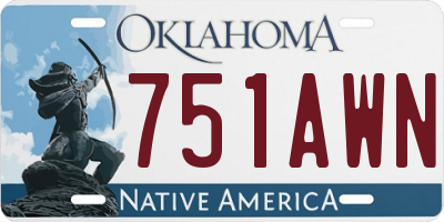 OK license plate 751AWN