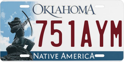 OK license plate 751AYM