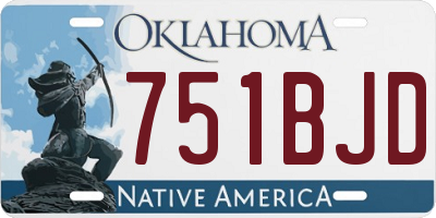 OK license plate 751BJD