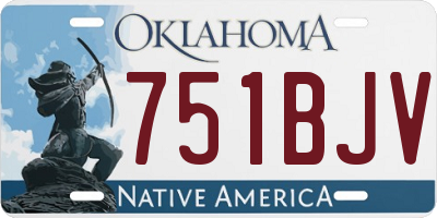 OK license plate 751BJV