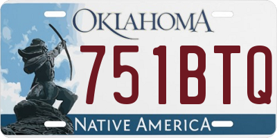 OK license plate 751BTQ