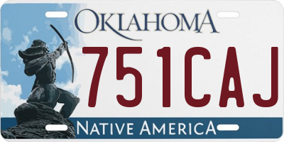 OK license plate 751CAJ