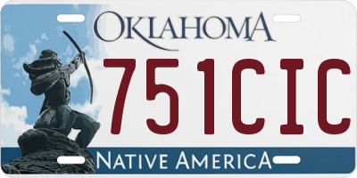 OK license plate 751CIC