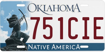 OK license plate 751CIE