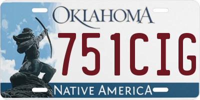 OK license plate 751CIG