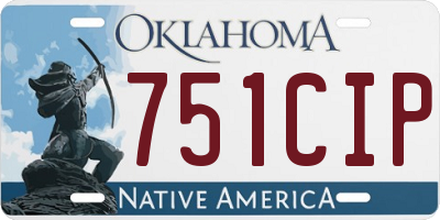 OK license plate 751CIP