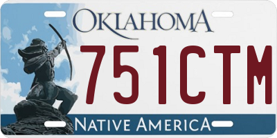 OK license plate 751CTM
