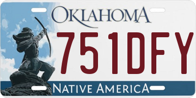 OK license plate 751DFY