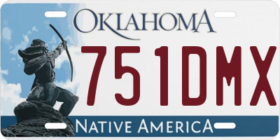 OK license plate 751DMX