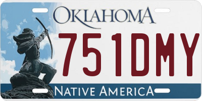 OK license plate 751DMY