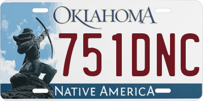 OK license plate 751DNC