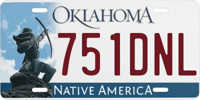OK license plate 751DNL