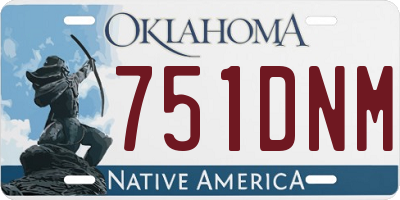 OK license plate 751DNM