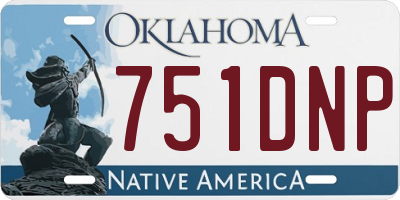 OK license plate 751DNP