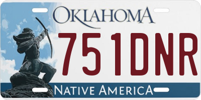 OK license plate 751DNR