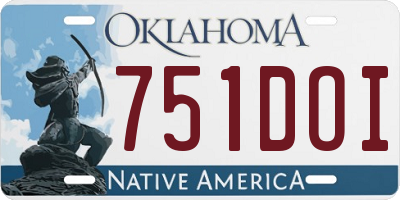 OK license plate 751DOI