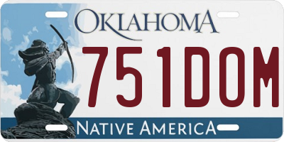 OK license plate 751DOM