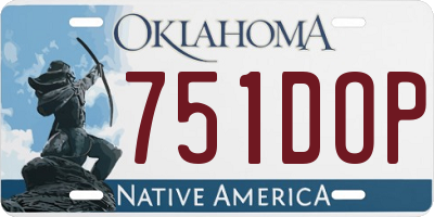 OK license plate 751DOP