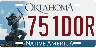 OK license plate 751DOR