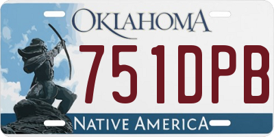 OK license plate 751DPB