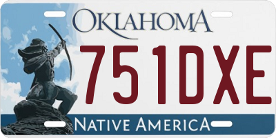 OK license plate 751DXE
