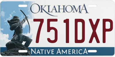 OK license plate 751DXP