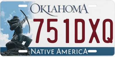 OK license plate 751DXQ