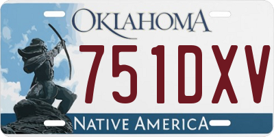 OK license plate 751DXV