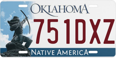 OK license plate 751DXZ