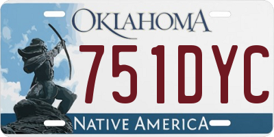 OK license plate 751DYC