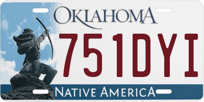 OK license plate 751DYI